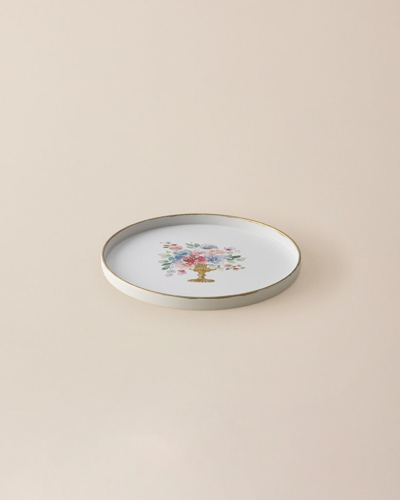 Madame Coco Poslužavnik Leroy, 22 cm, Beli