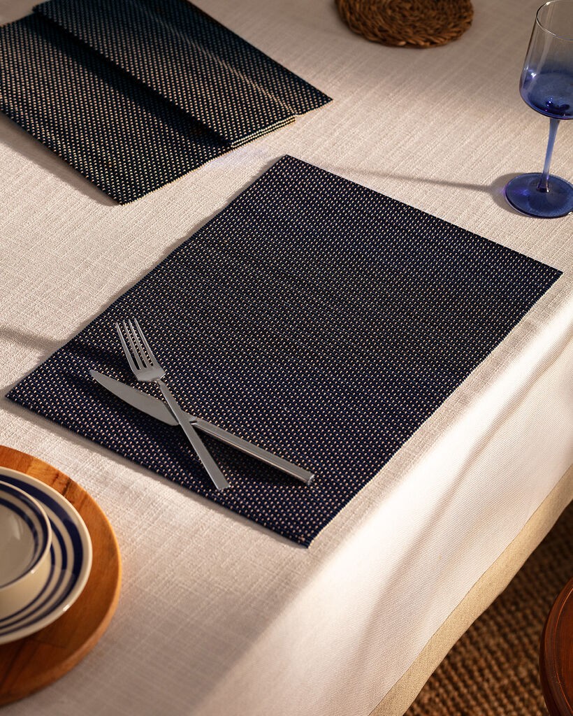 Madame Coco Set podmetača za sto Leva, 43x30cm, 4 komada, Teget