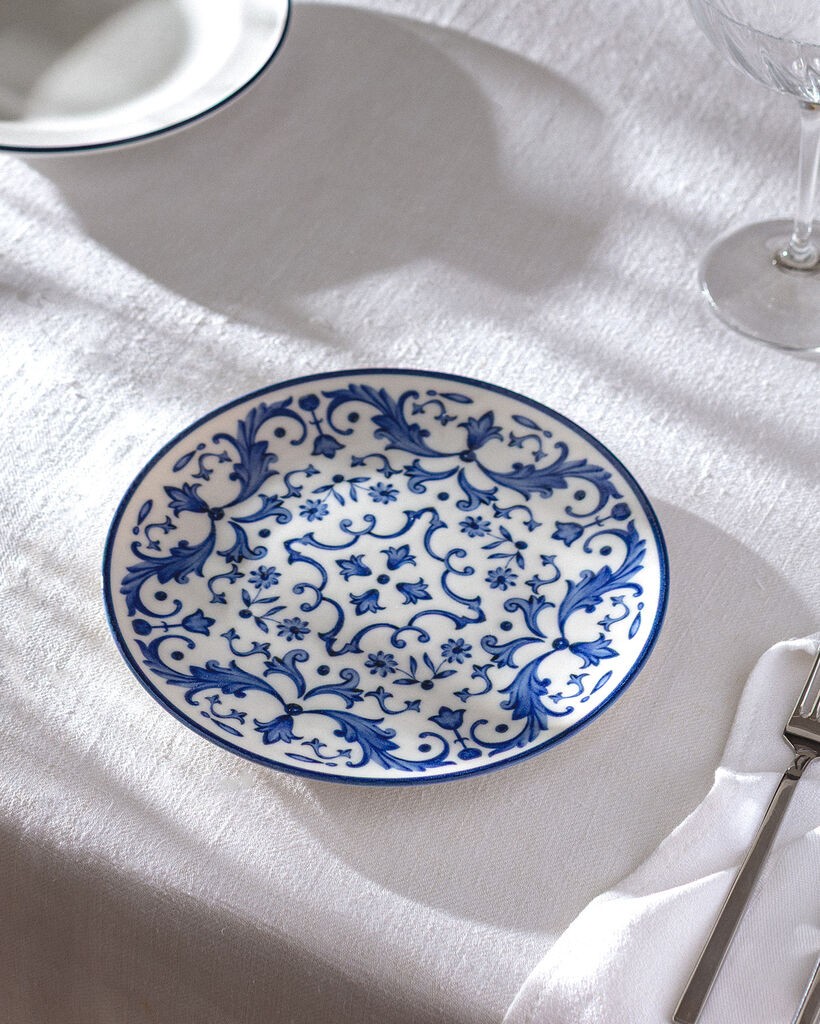 Madame Coco Tanjir za desert Reve Bleu, 19 cm, Plavo-beli