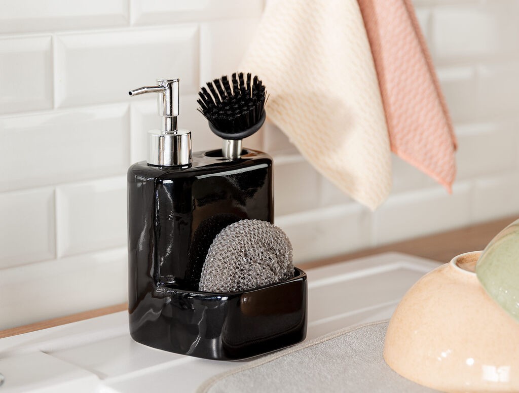 Madame Coco Dispenser za losion sa četkom Andre, 12x11x20cm, Crni