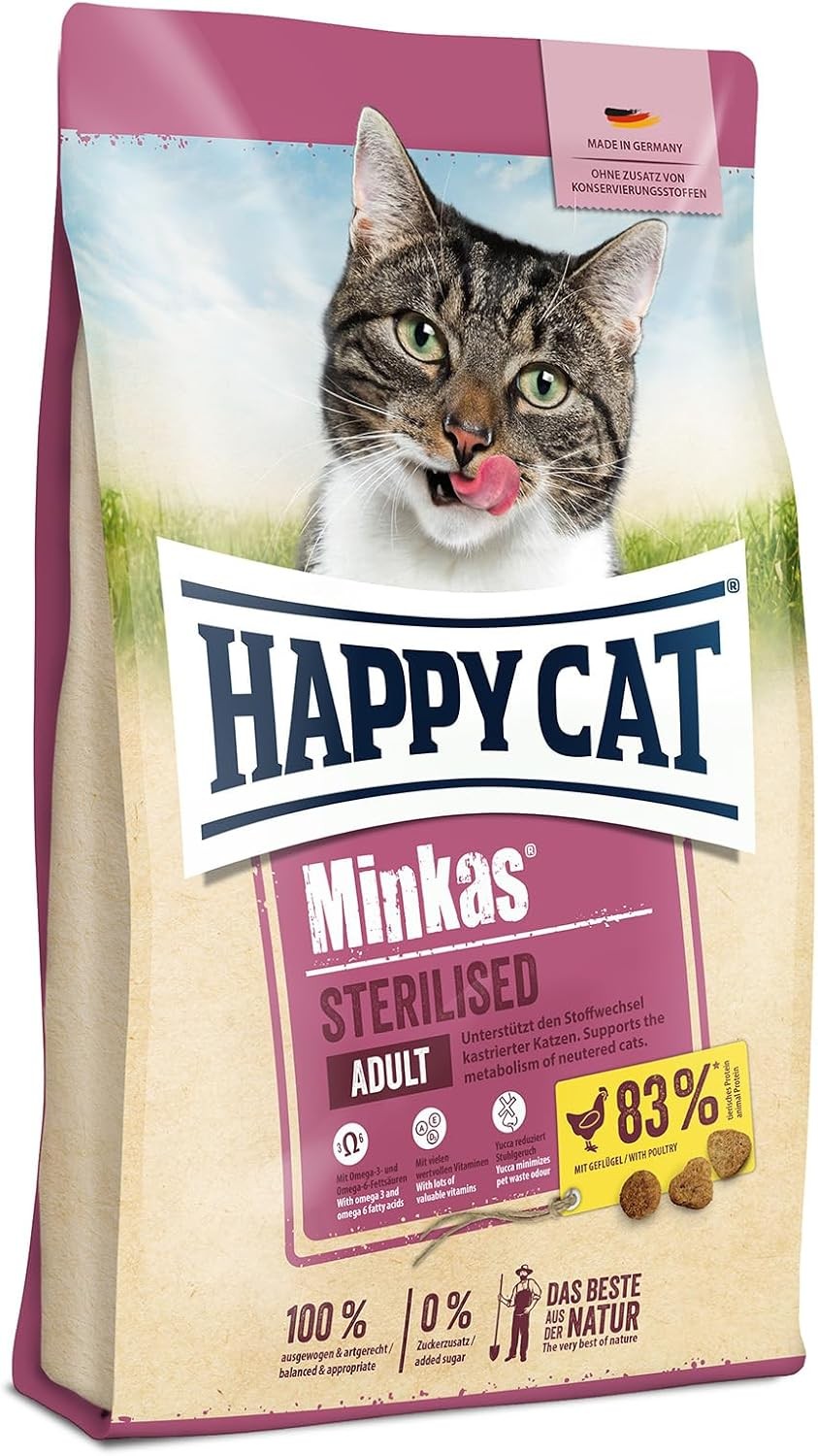 HAPPY CAT: Suva hrana za mačke Minkas Sterilised, 10 kg