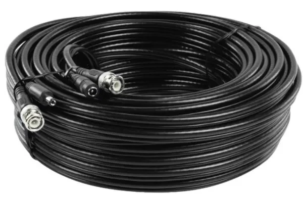 GEMBIRD Krimpovan kabl za video nadzor sa BNC+DC krajevima COAX-RG59+2X0.75-BNC/DC-50M, CCA, 50m