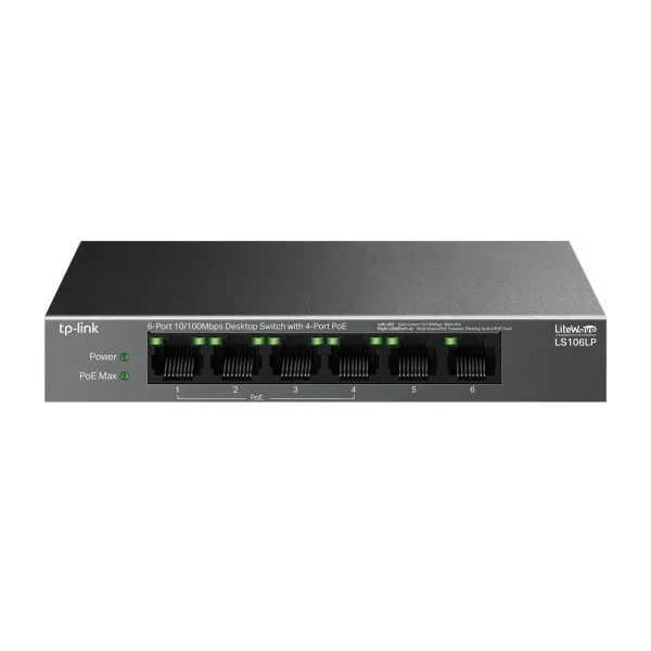 TP-LINK LAN Mrežni uređaj  LS106LP, Switch, 6-port, 4-PoE