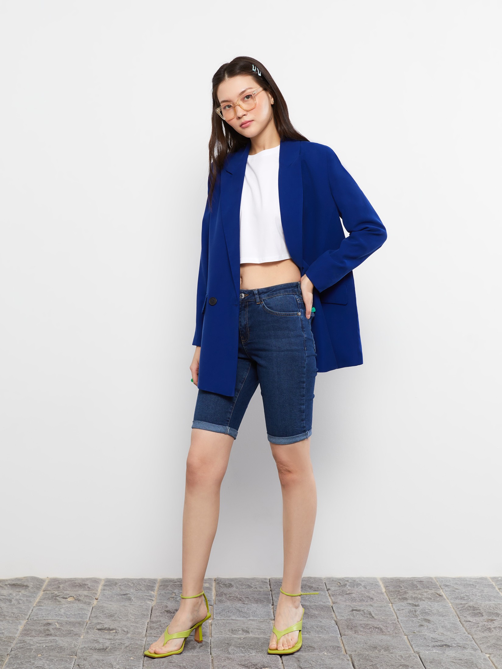 LC Waikiki Ženski teksas šorc S2EN84Z8-309, Indigo