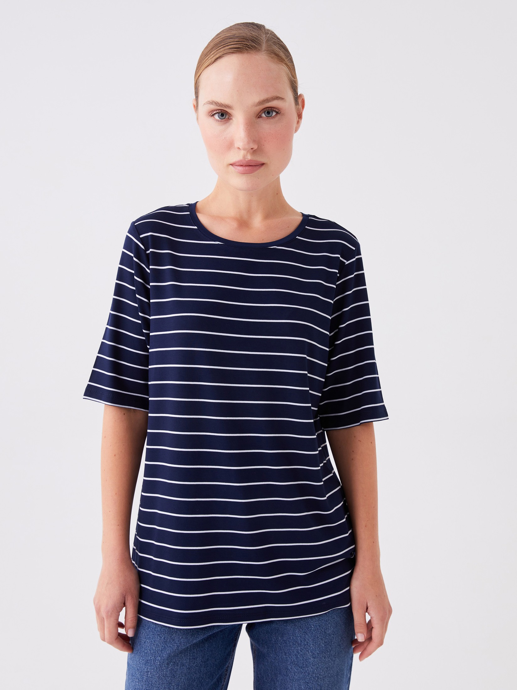 LC Waikiki Ženska majica S48488Z8-LGS, Teget