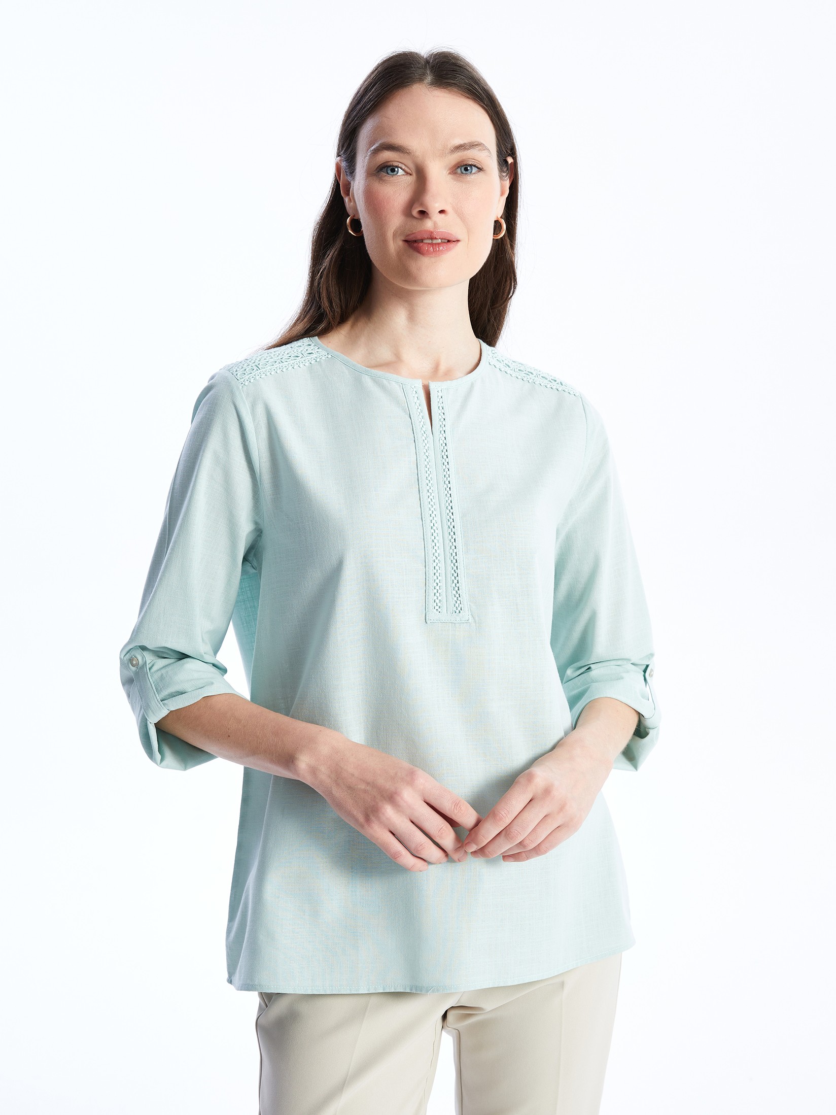 LC Waikiki Ženska bluza S48459Z8-GAQ, Tirkizna