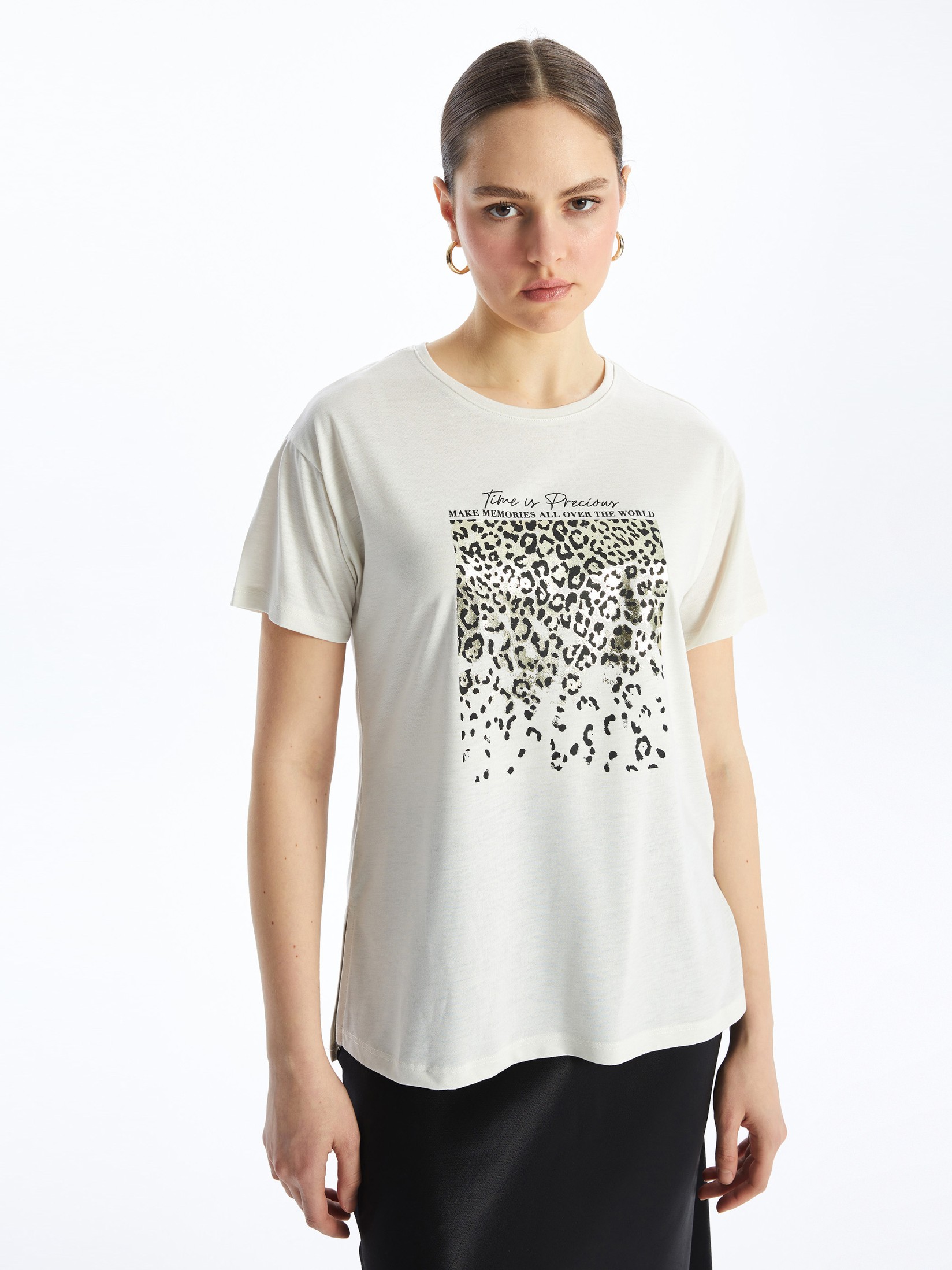 LC Waikiki Ženska majica S4FA25Z8-FRR, Bež