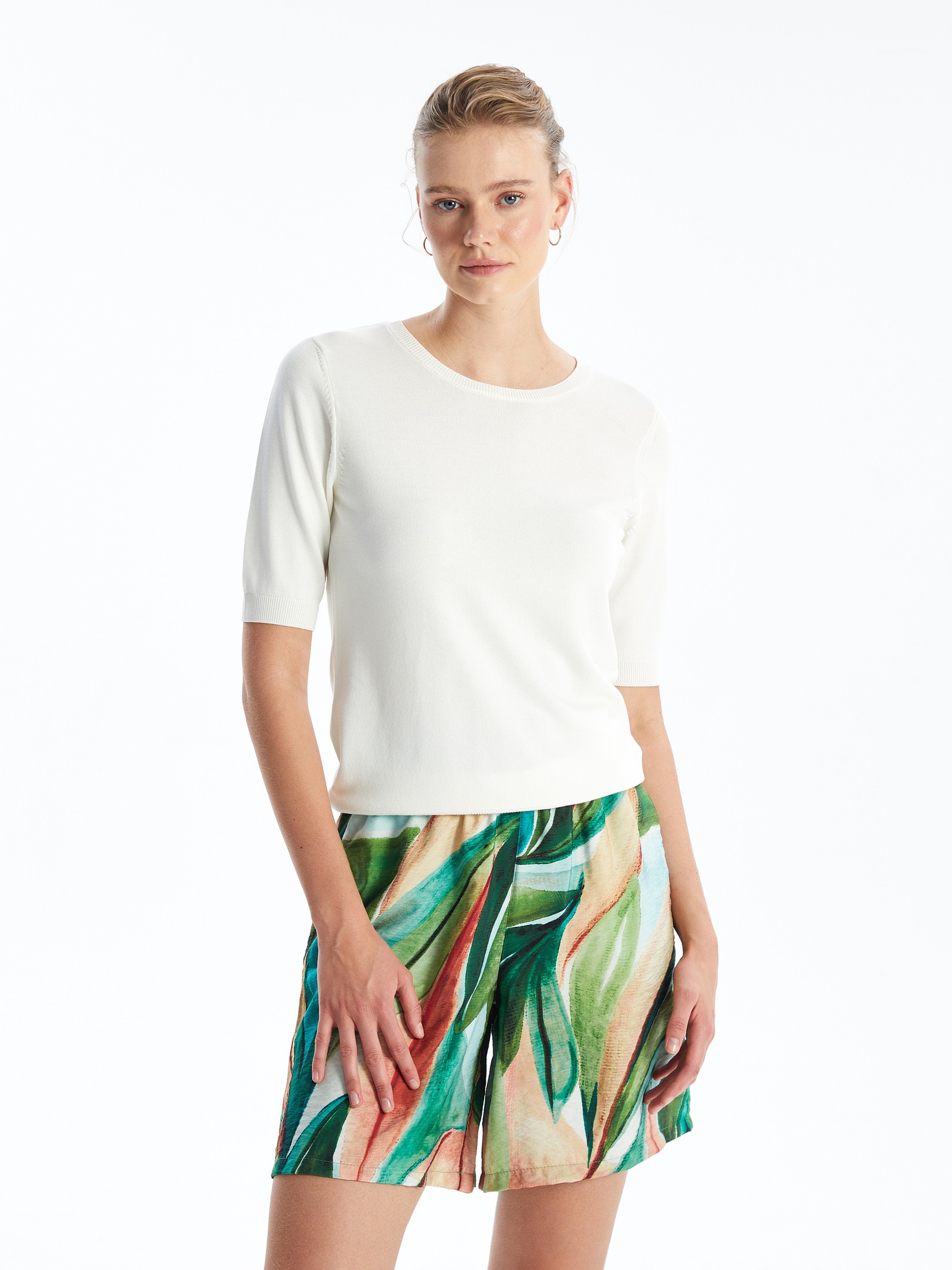 LC Waikiki Ženski šorts S4L025Z8-LRR, Zeleni