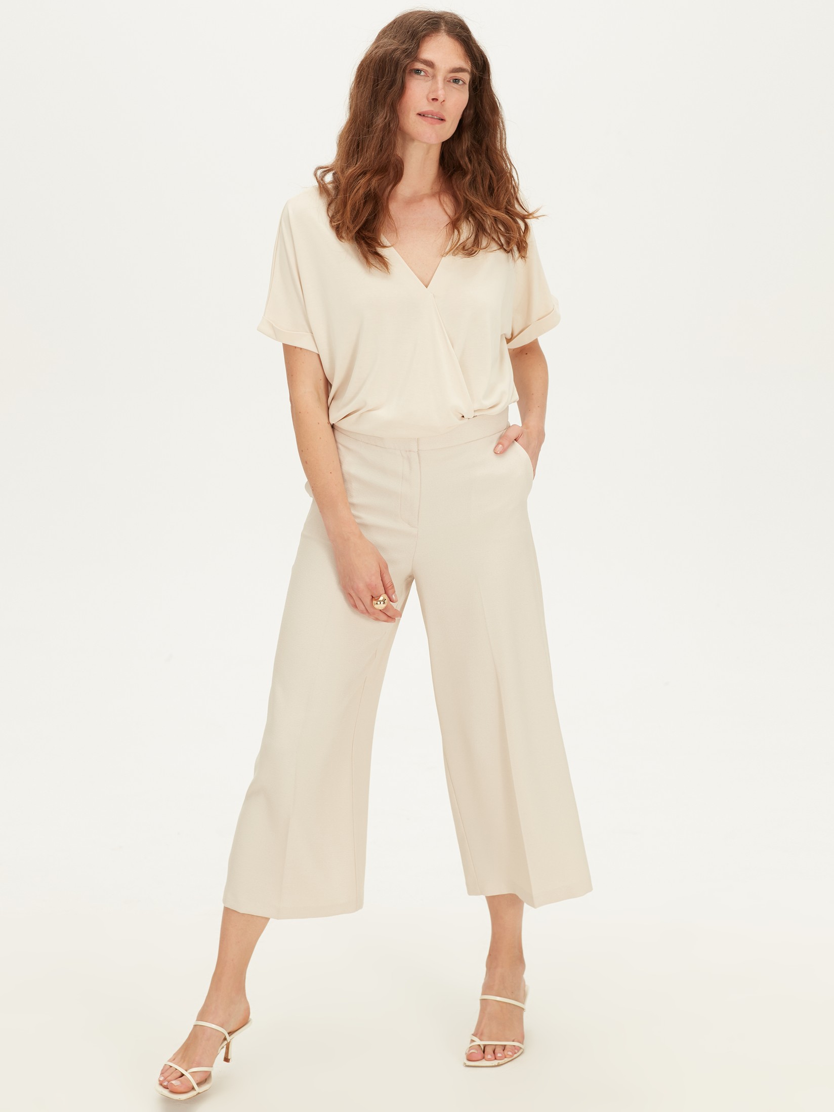 LC Waikiki Ženske pantalone 9WJ830Z8-G5M, Sive