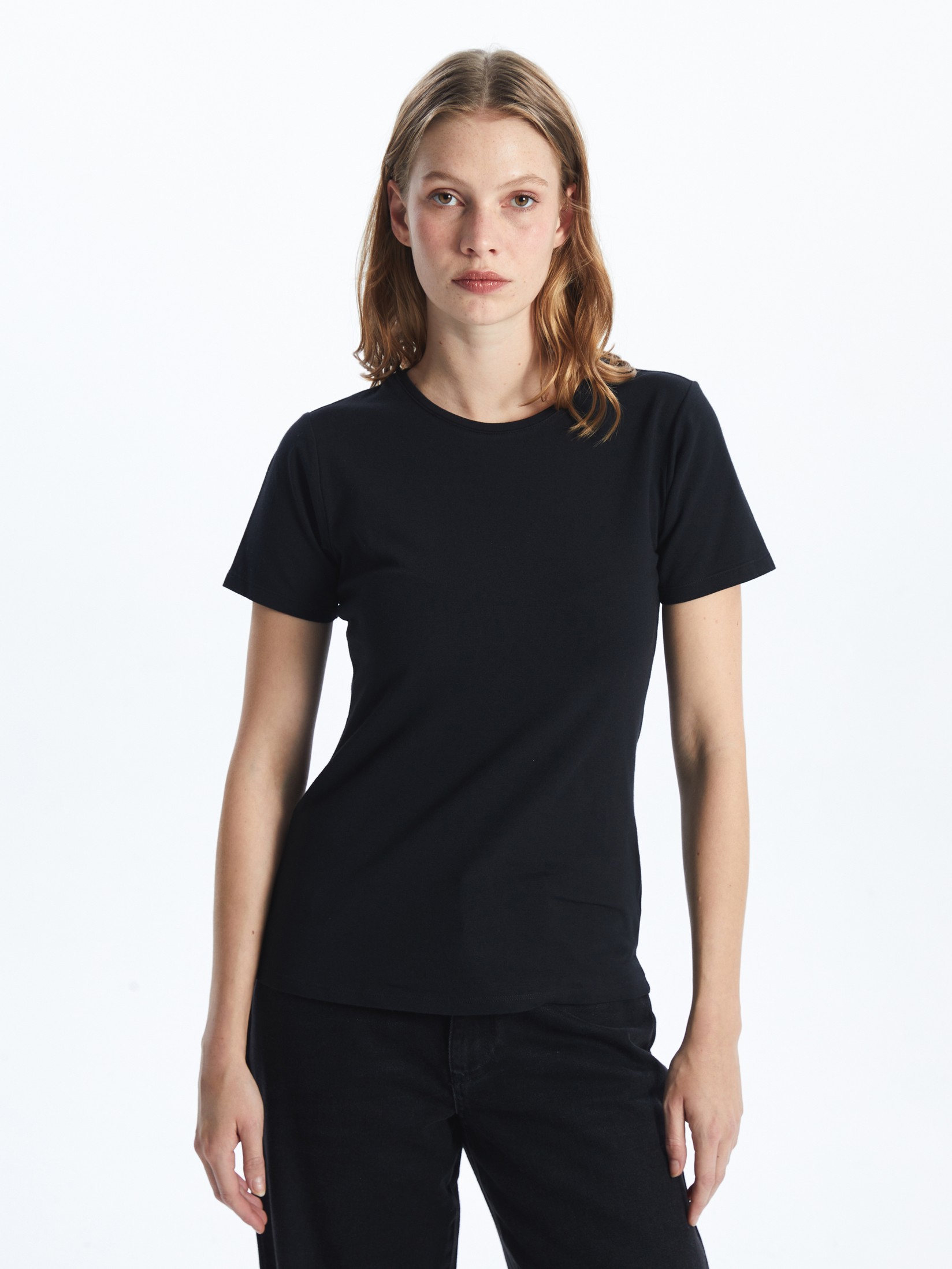 LC Waikiki Ženska majica S58227Z8-CVL, Crna