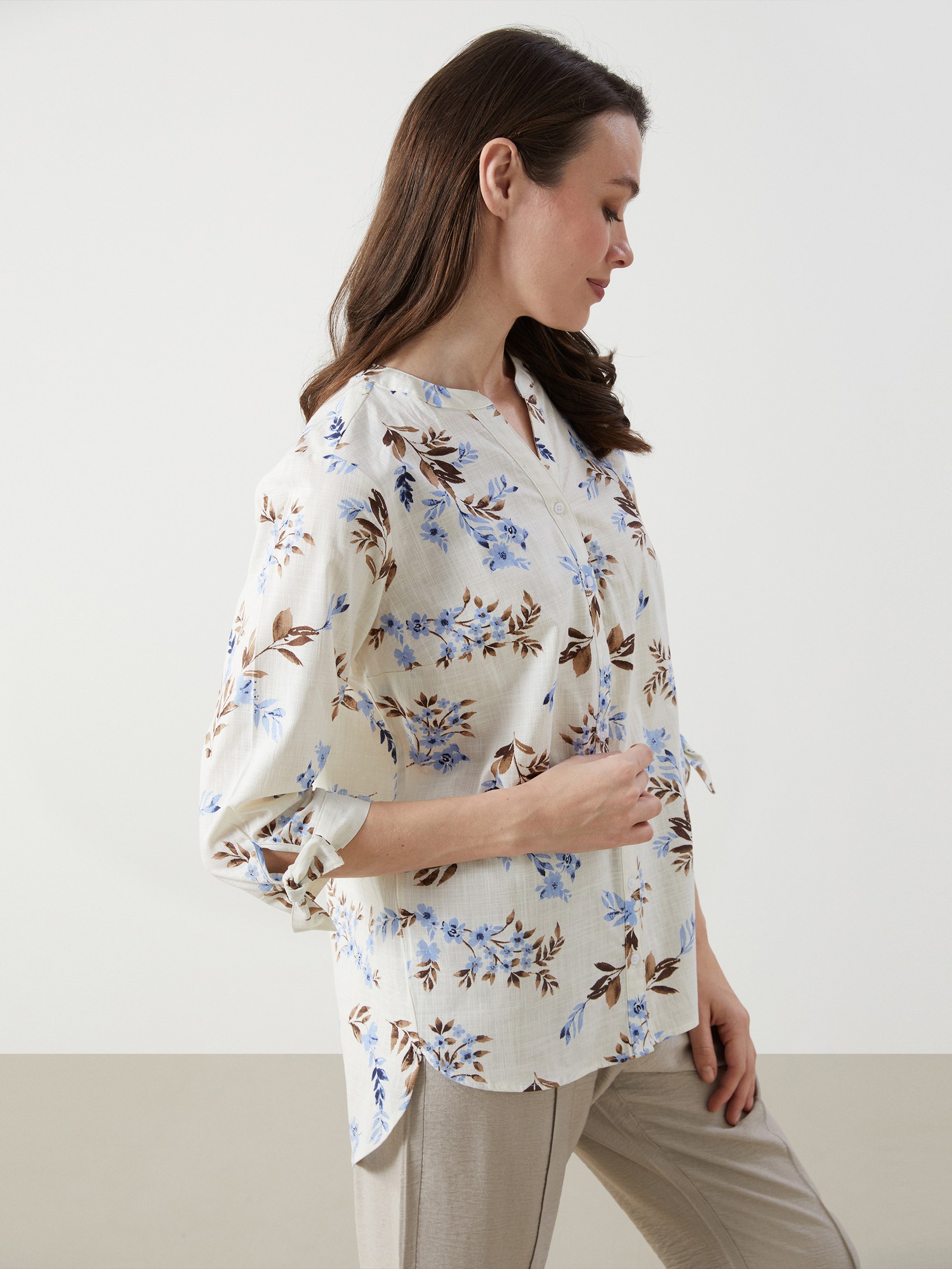 LC Waikiki Ženska košulja S5EE87Z8-LRA, Krem