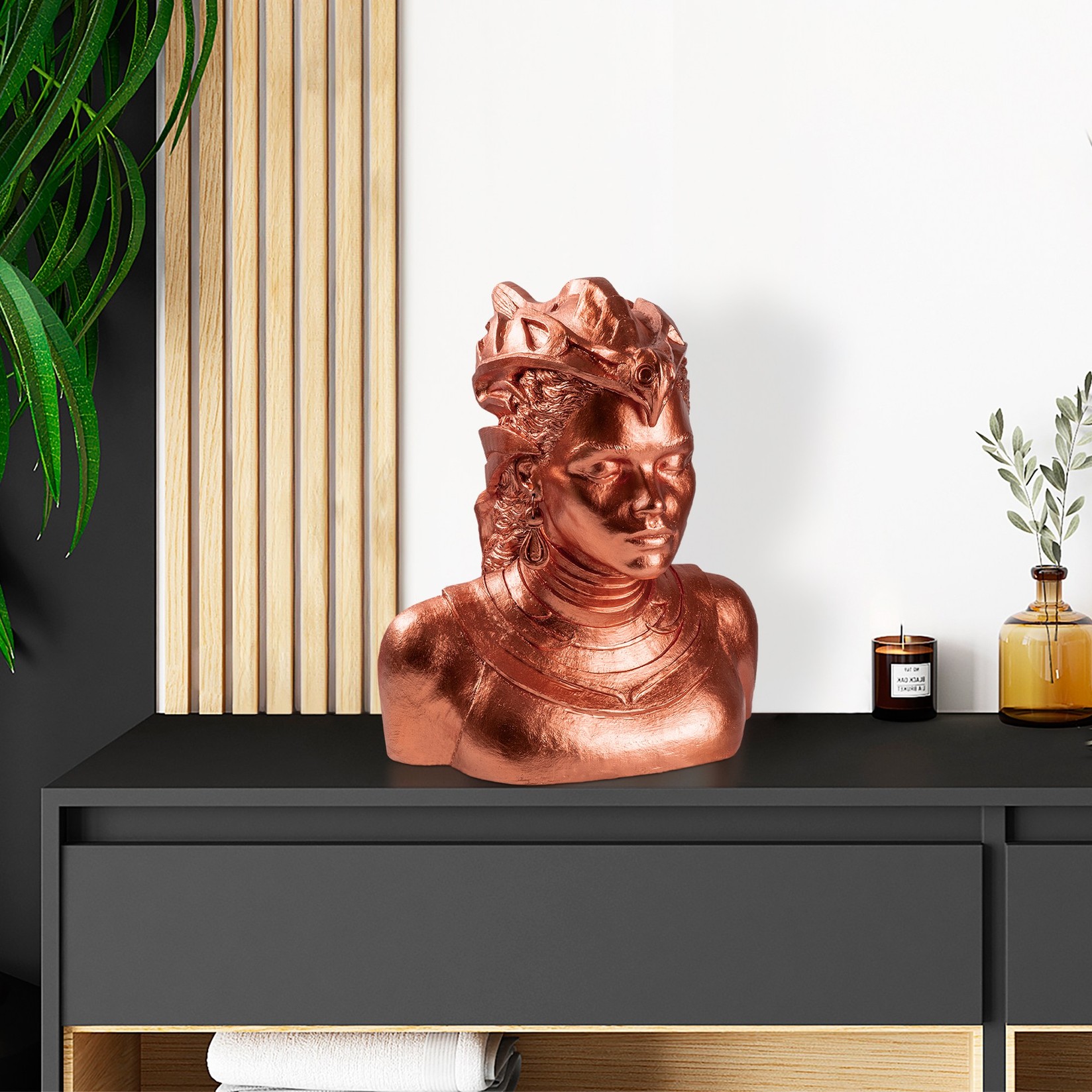 Aberto Design Dekorativna figura Yak-041, 35x42x32 cm