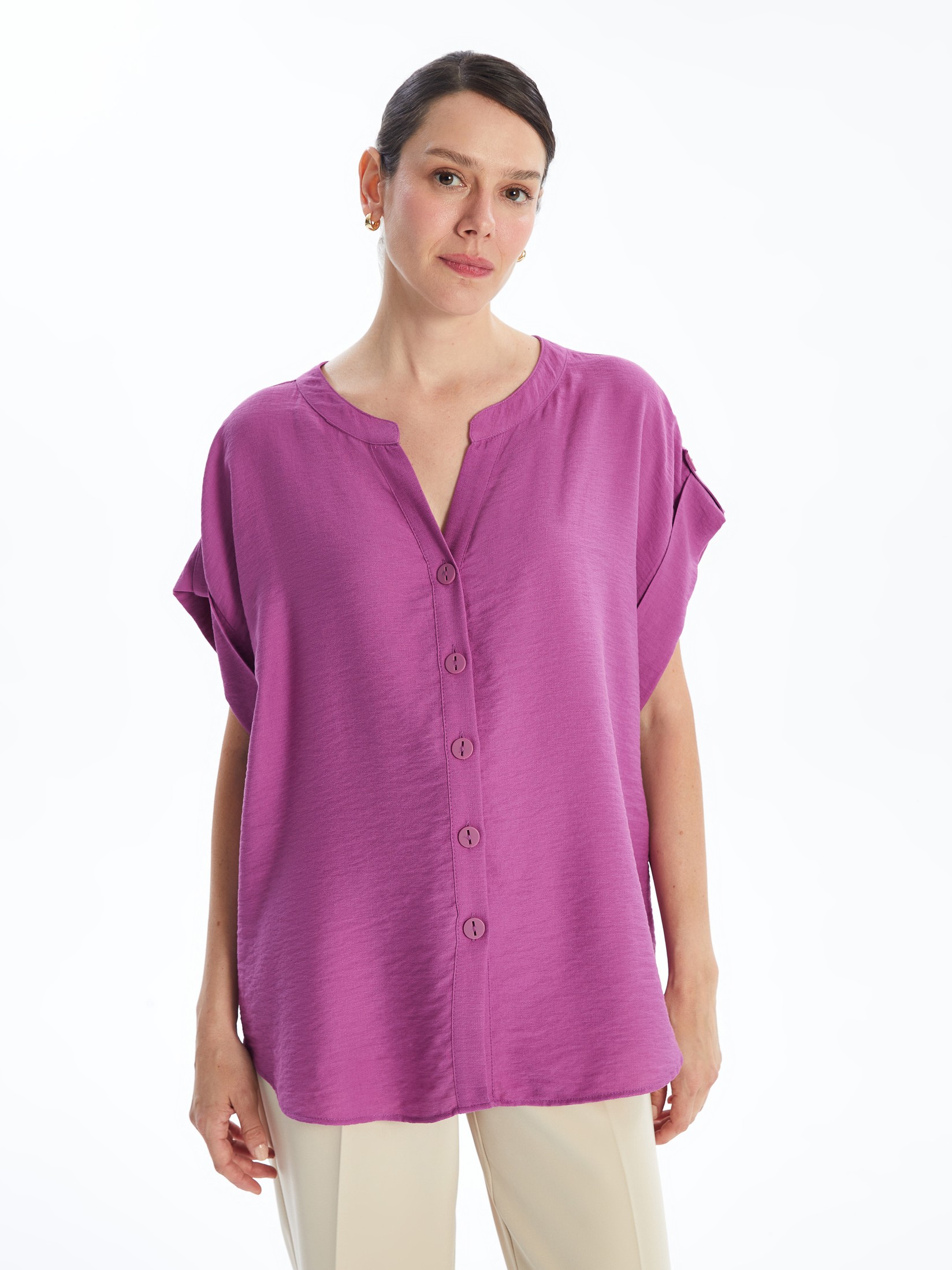 LC Waikiki Ženska košulja S4O739Z8-EDF, Ciklama