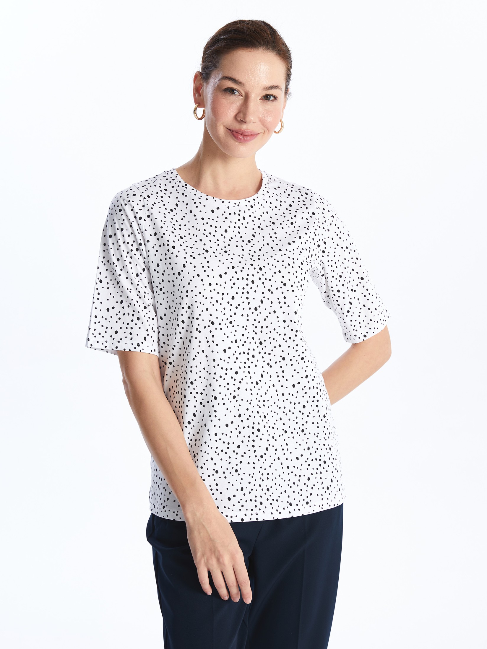 LC Waikiki Ženska majica S4HN33Z8-VE4, Bela