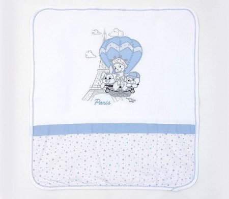 Tri drugara Prekrivač za bebe Tri drugara u Parizu, Plavi