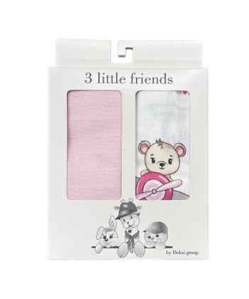 Tri drugara Tetra pelene, 80 x 80 cm, 2 komada, Roze