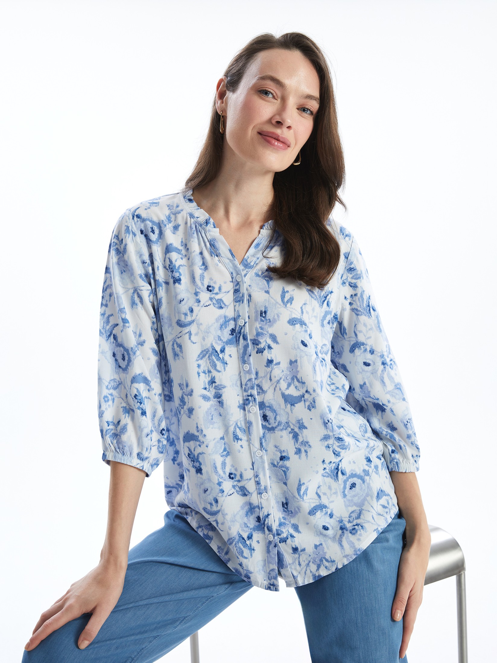 LC Waikiki Ženska bluza S57200Z8-LQQ, Plava