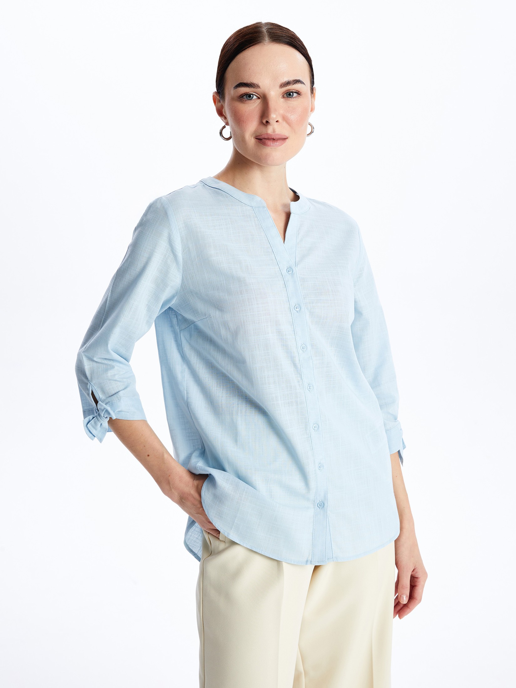 LC Waikiki Ženska košulja S4BG60Z8-PPZ, Plava