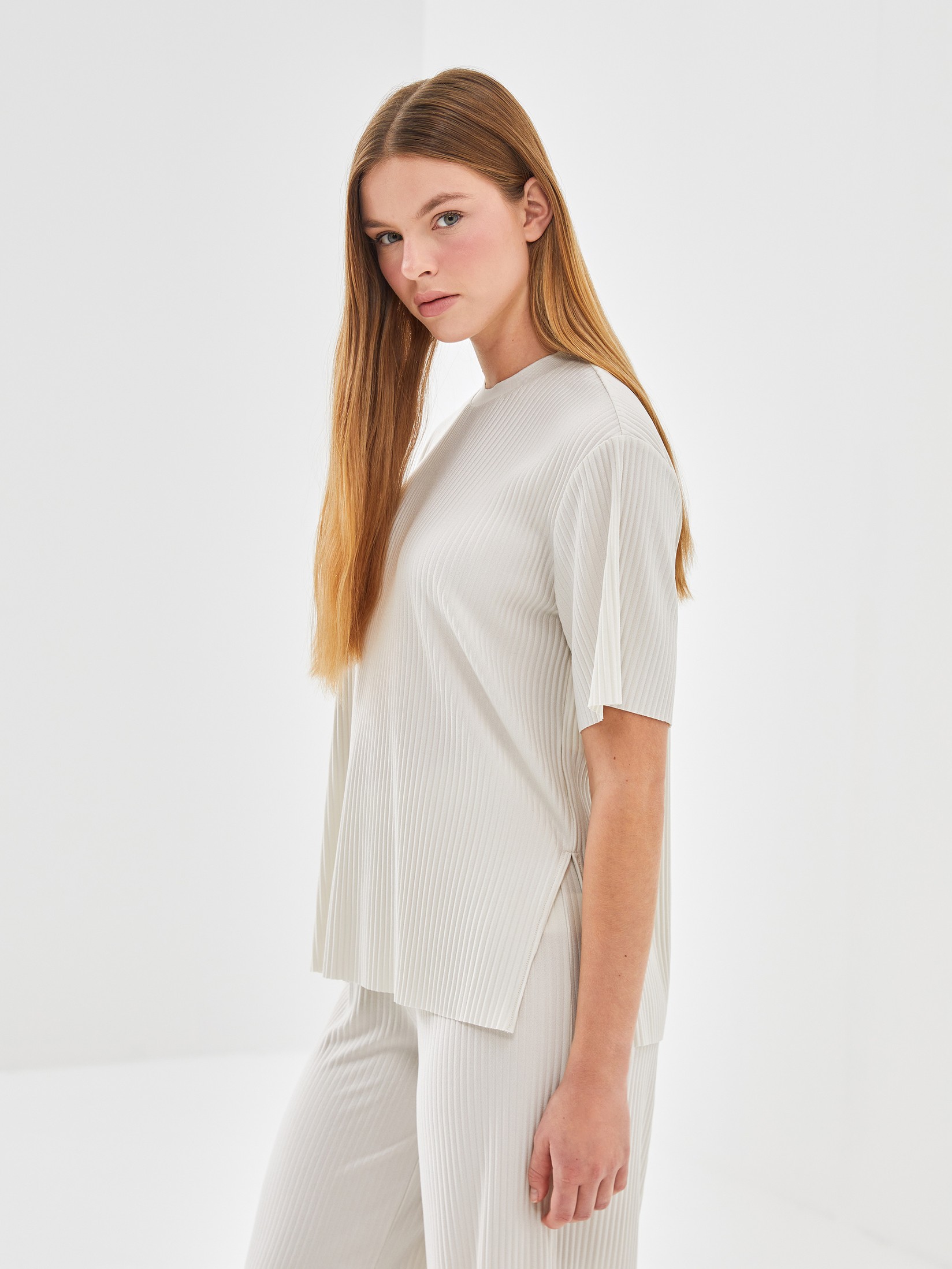 LC Waikiki Ženska majica S5CD70Z8-VF5, Bež