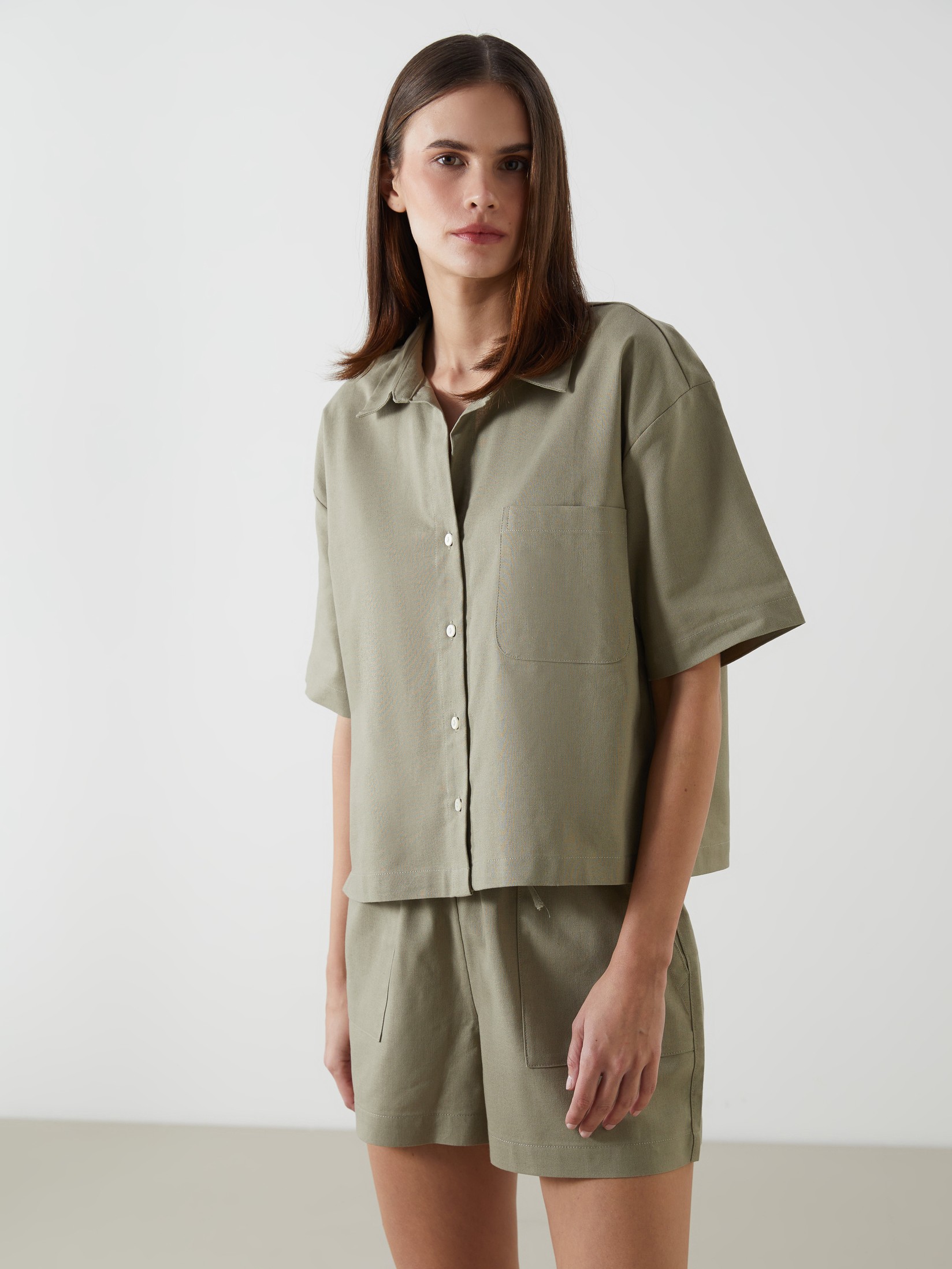 LC Waikiki Ženska košulja S4GR56Z8-PX1, Kaki