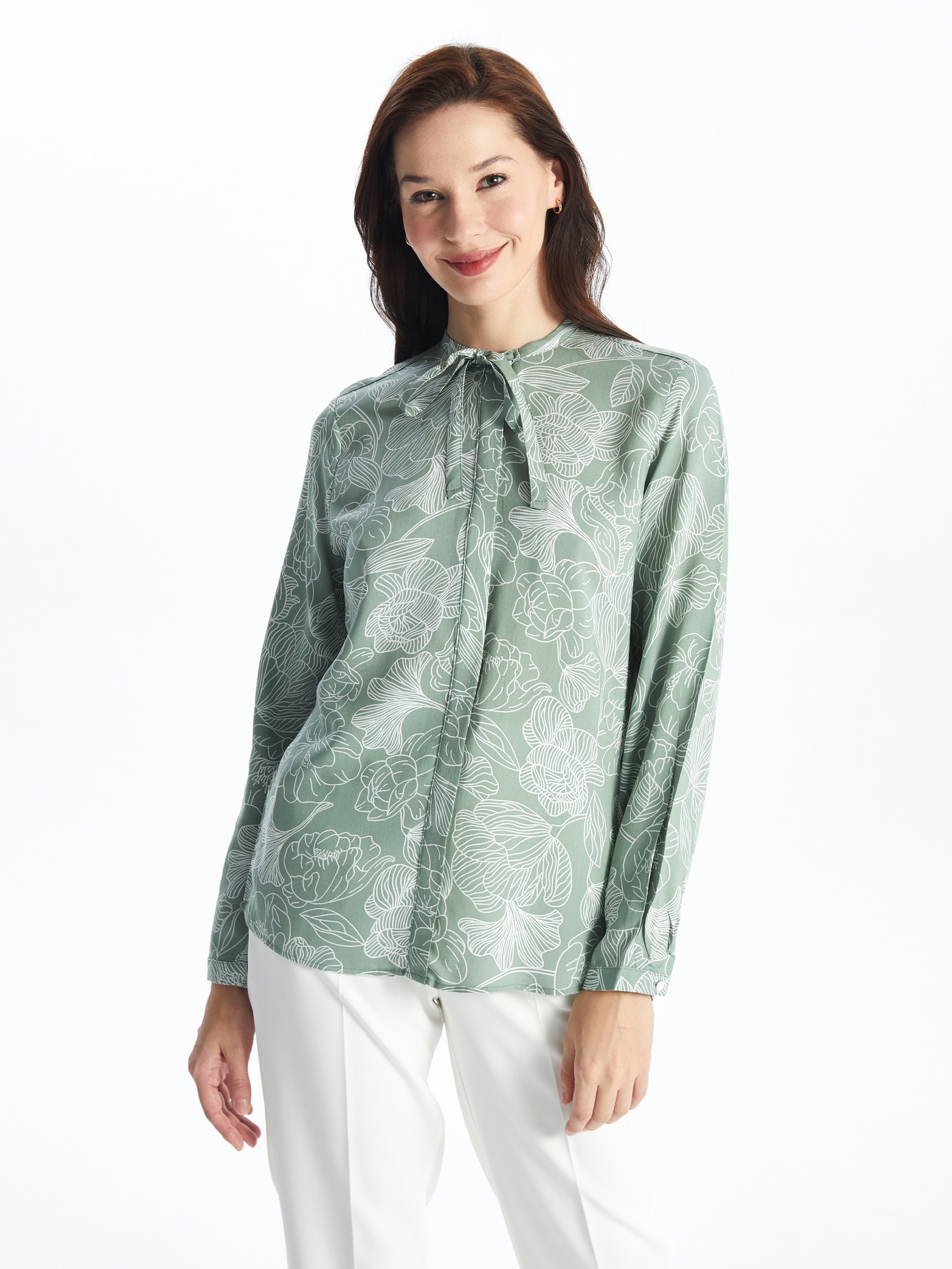 LC Waikiki Ženska bluza S4JM41Z8-LRL, Zelena