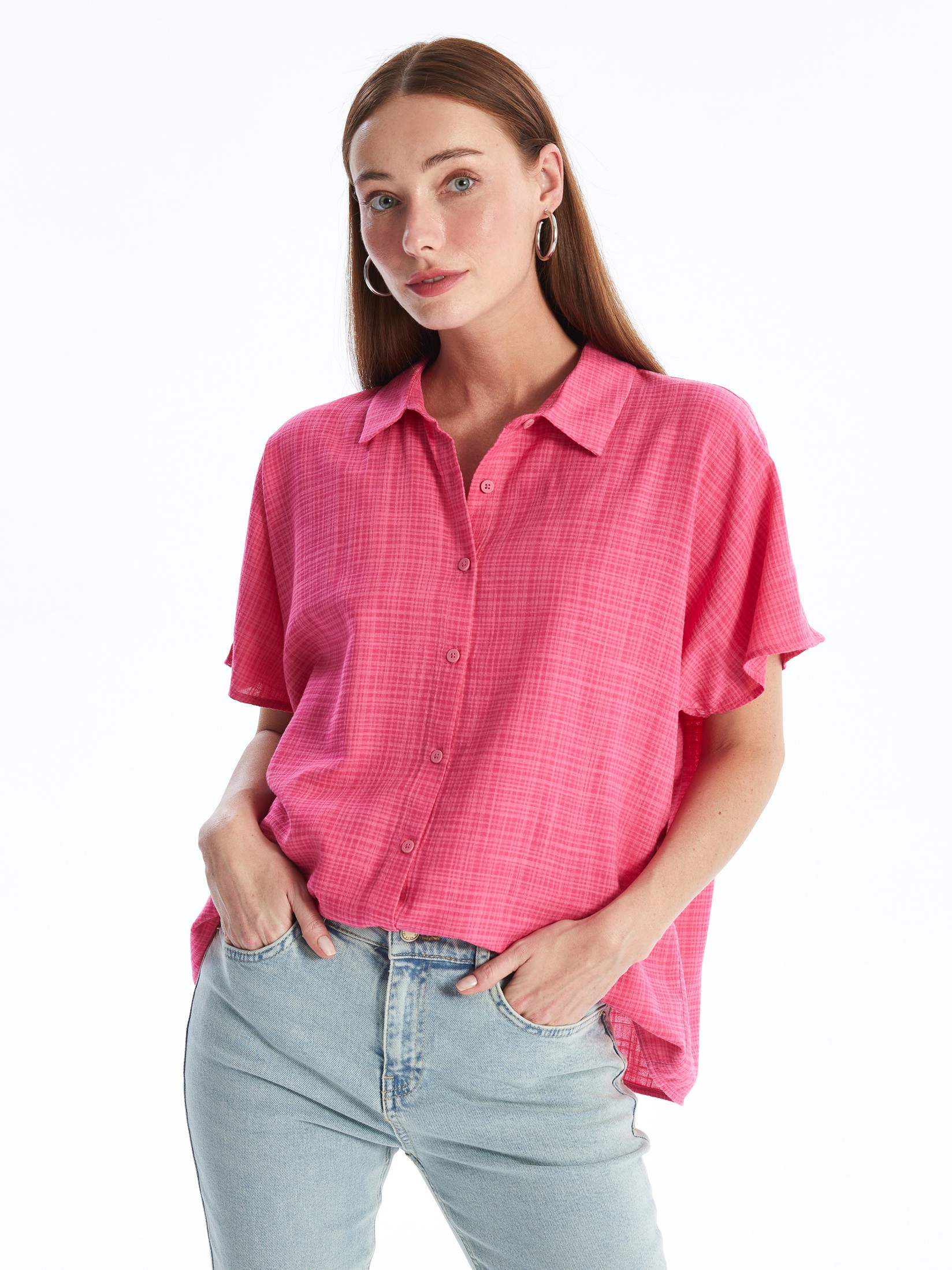 LC Waikiki Ženska košulja S4JJ17Z8-EDF, Roze