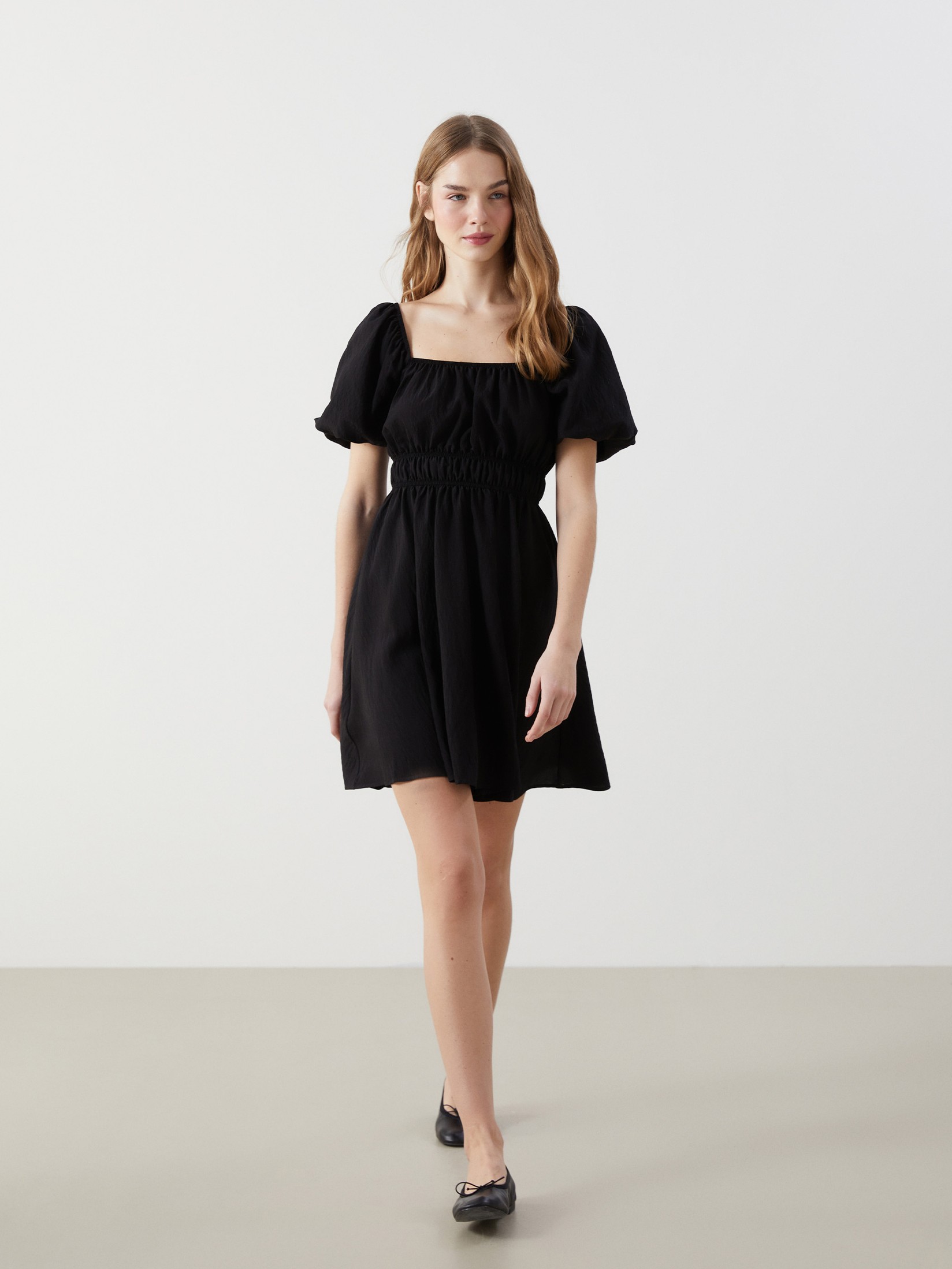 LC Waikiki Ženska haljina S52680Z8-CVL, Crna