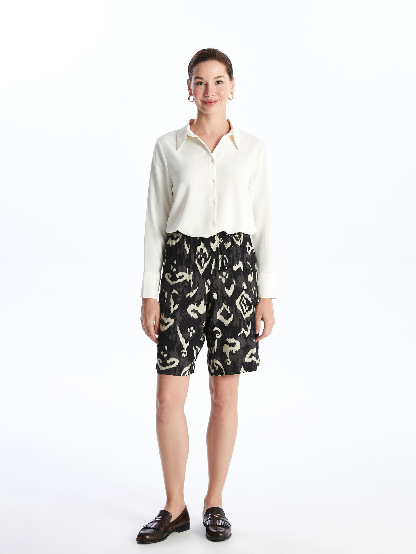 LC Waikiki Ženski šorts S4JF07Z8-LQJ, Crni