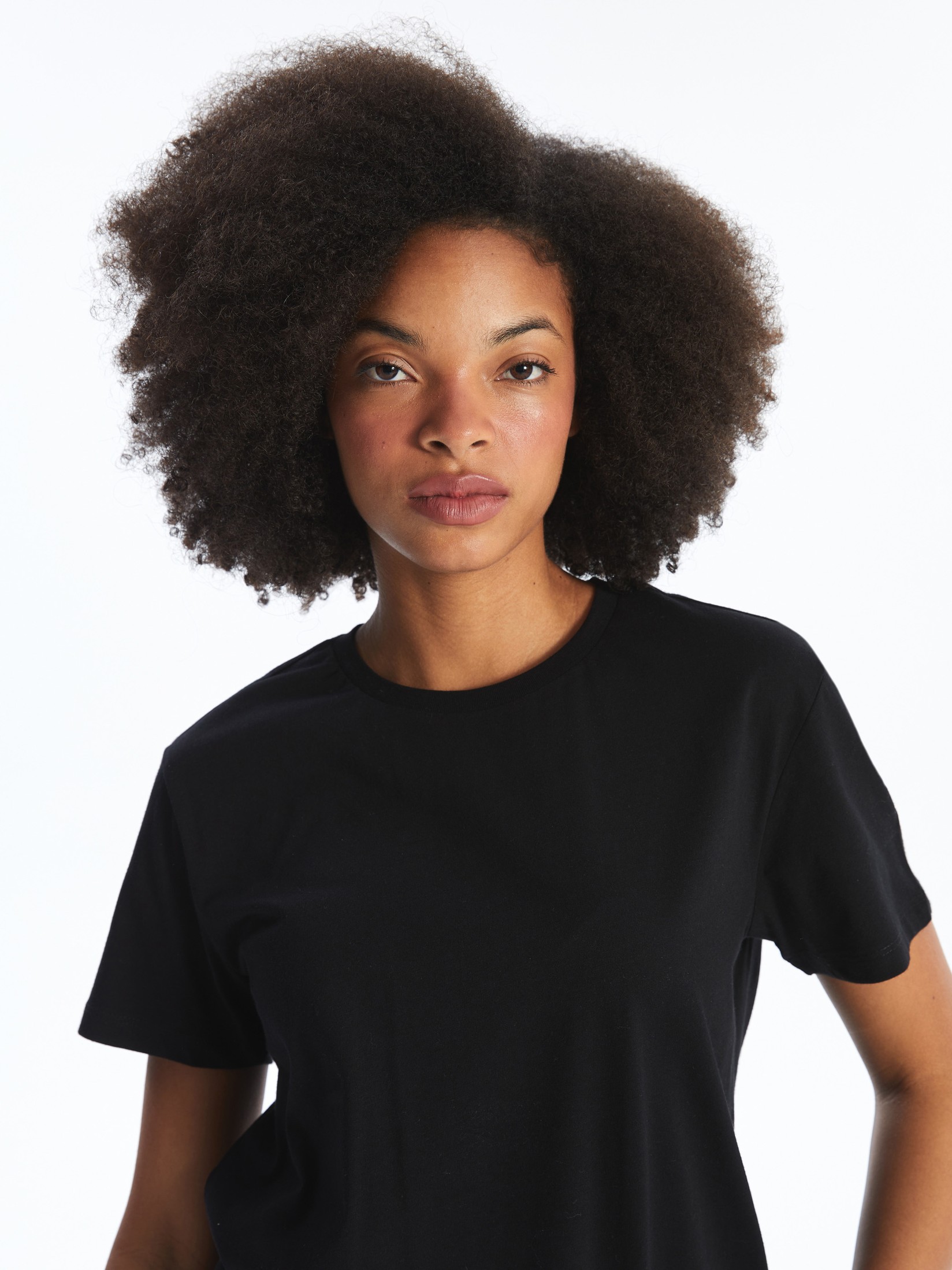 LC Waikiki Ženska majica S4NC18Z8-CVL, Crna