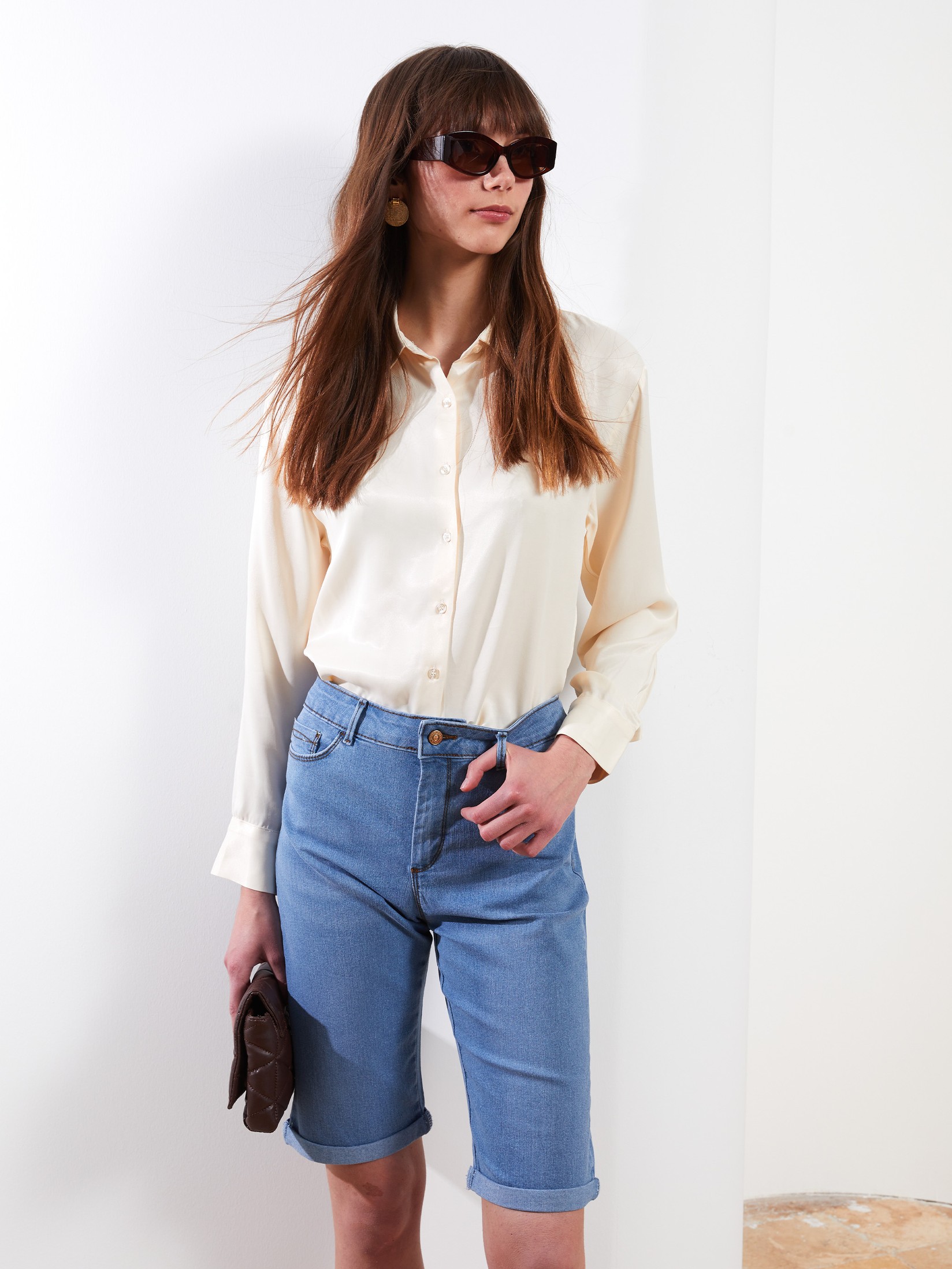 LC Waikiki Ženski teksas šorc S2CJ88Z8-311, Indigo