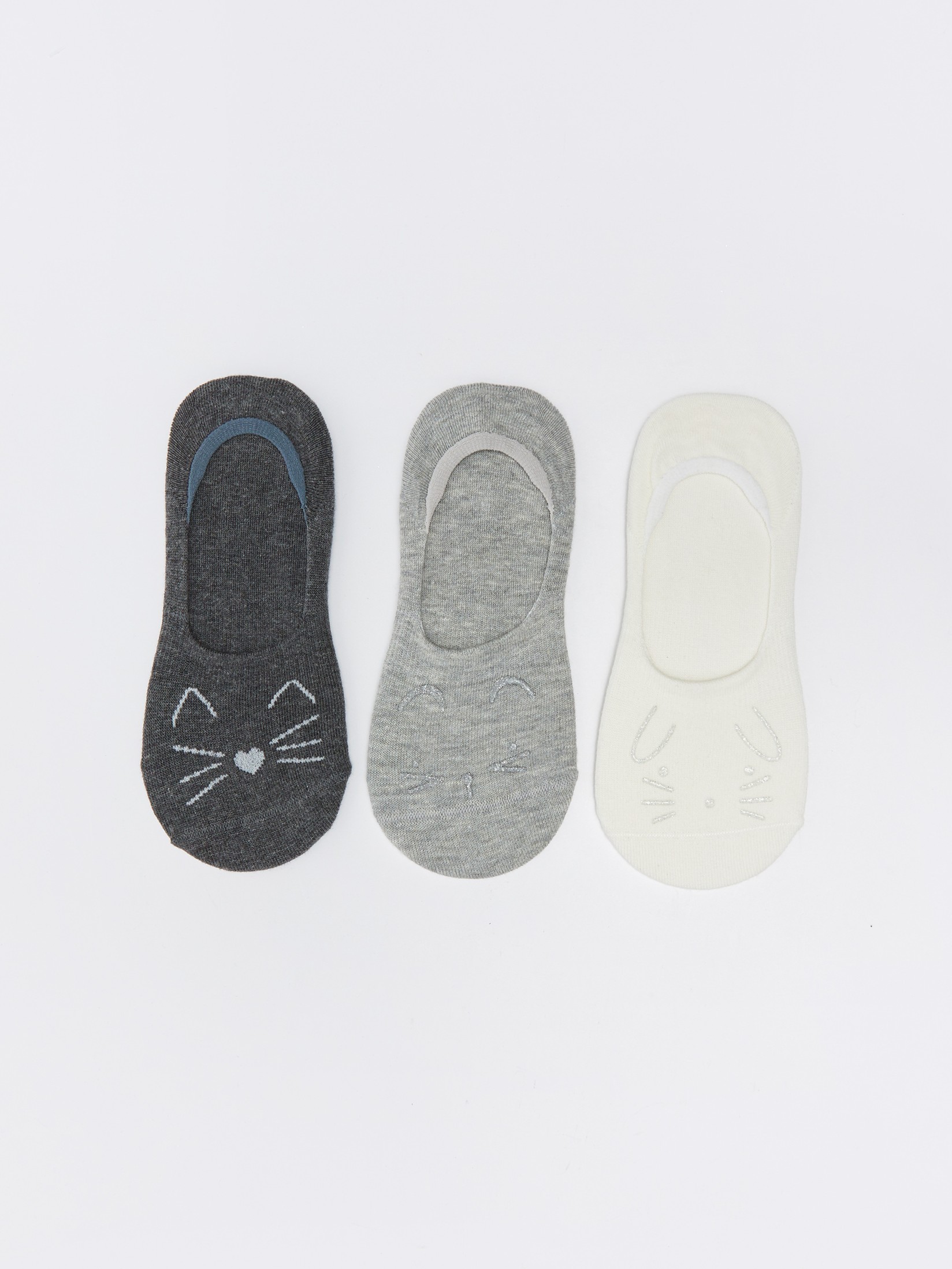 LC Waikiki Set ženskih nevidljivih čarapa S3AG71Z8-FDU, 3 para