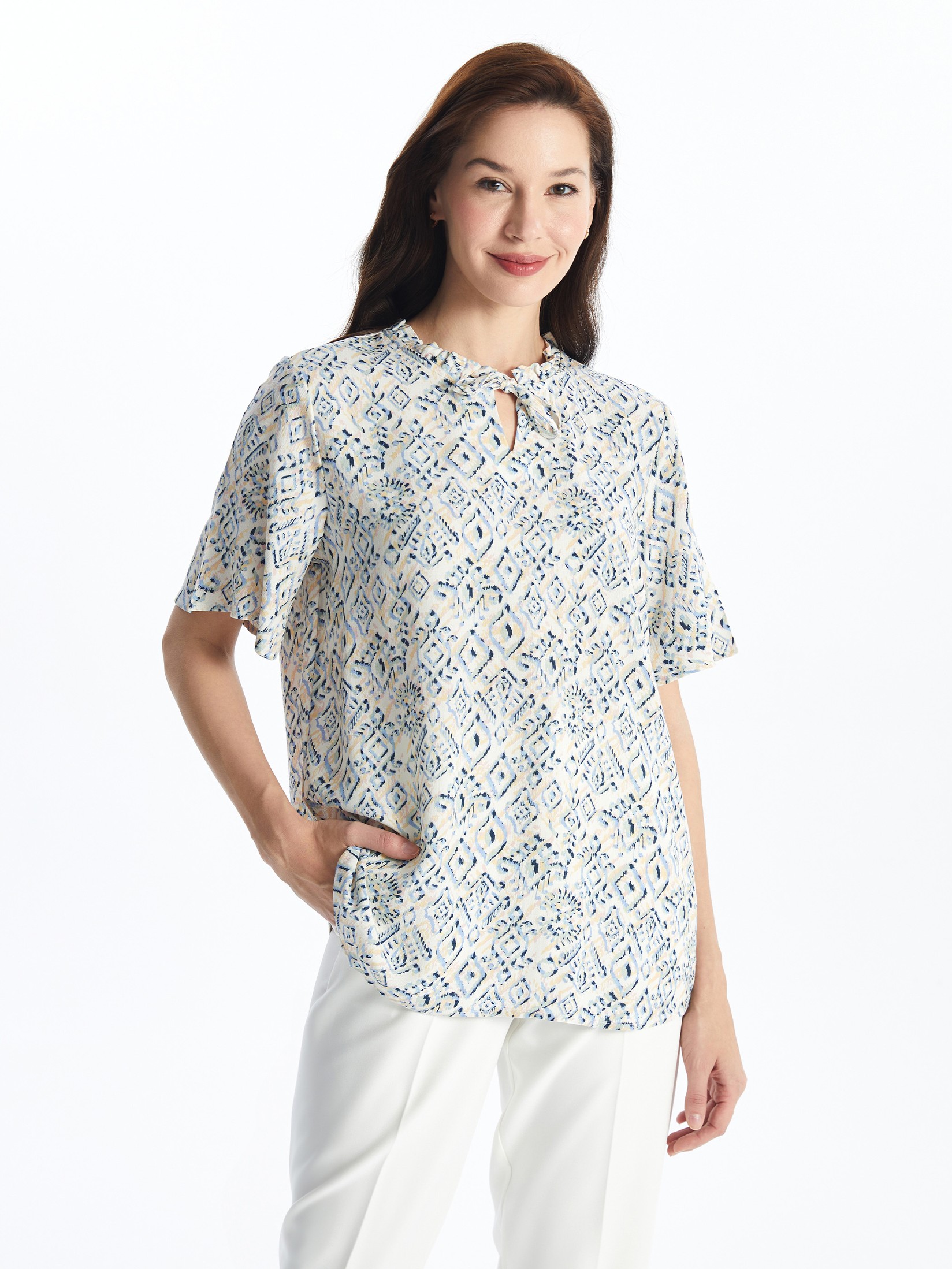 LC Waikiki Ženska bluza S4JB37Z8-LRA, Krem