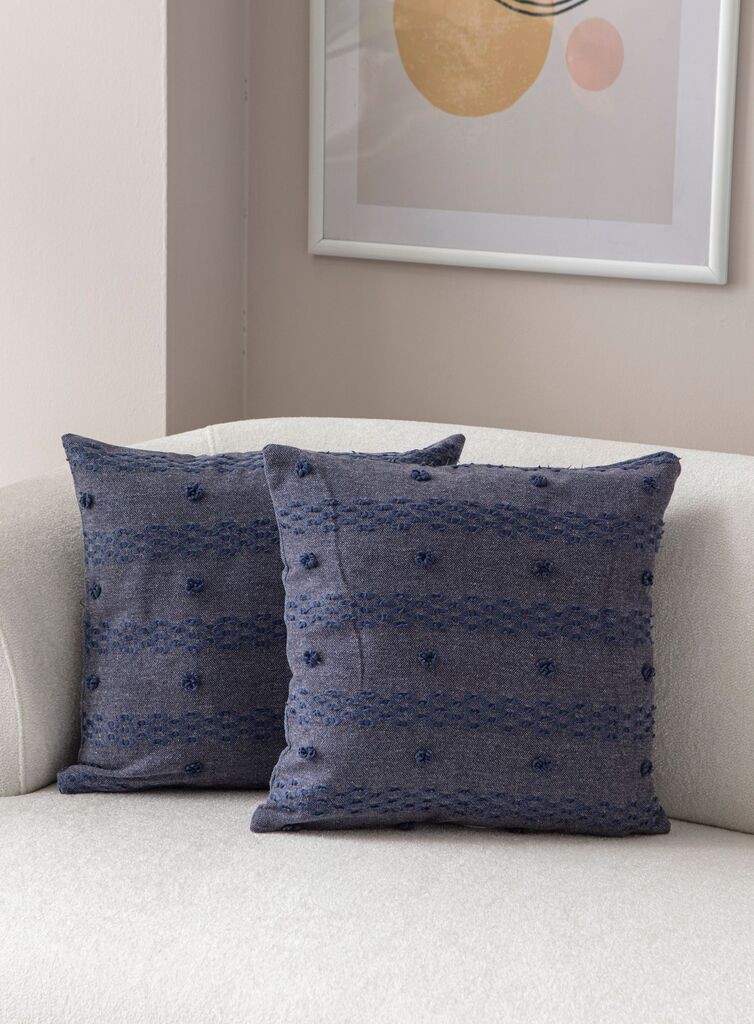 Aberto Design Set dekorativnih jastučnica Tuffet, 43x43 cm, 2 komada, Plava