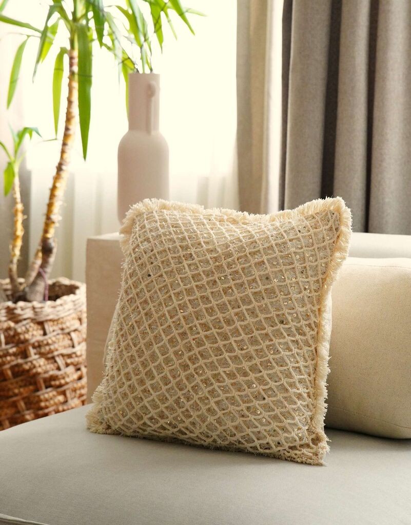 Aberto Design Dekorativna jastučnica KET007, 43x43 cm, Bež