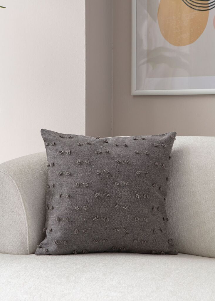 Aberto Design Dekorativna jastučnica Tuffet, 43x43 cm, Siva