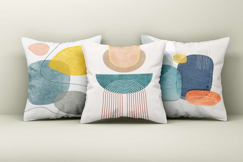 Aberto Design Set dekorativnih jastučnica Asr_plw25-44, 43x43 cm, 3 komada, Šarena