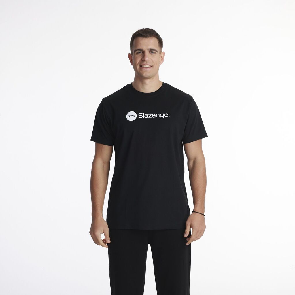 Slazenger Muška majica kratkih rukava Logo, Crna