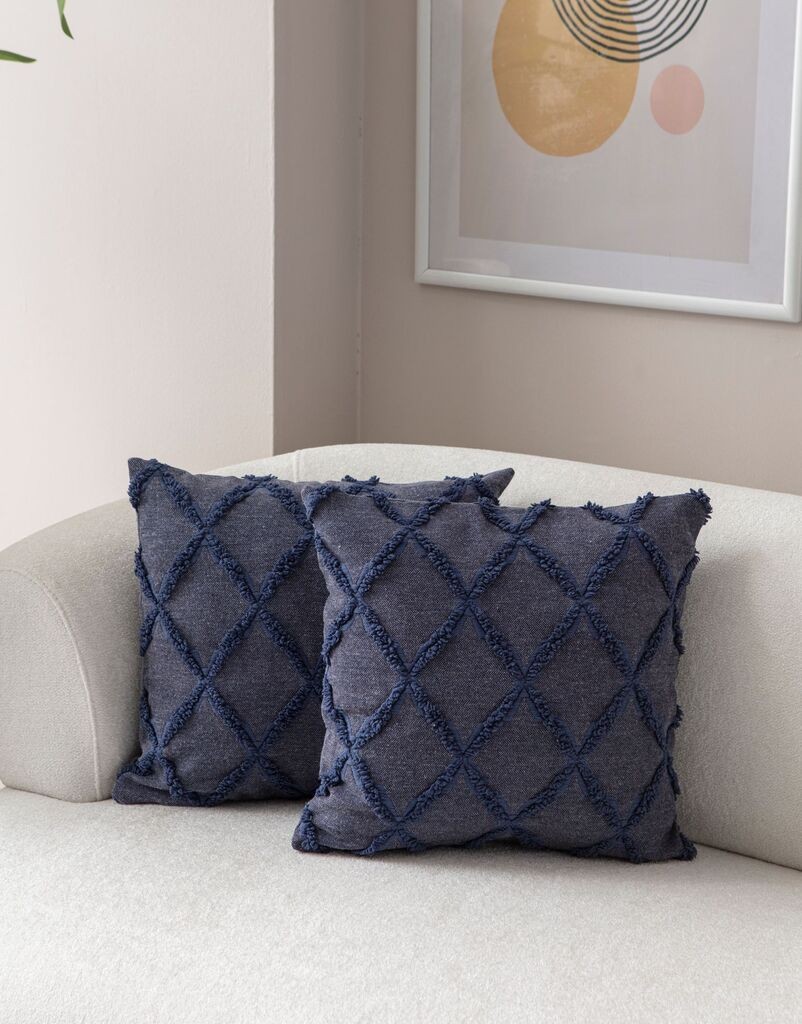 Aberto Design Set dekorativnih jastučnica Tuffet, 43x43 cm, 2 komada, Plava