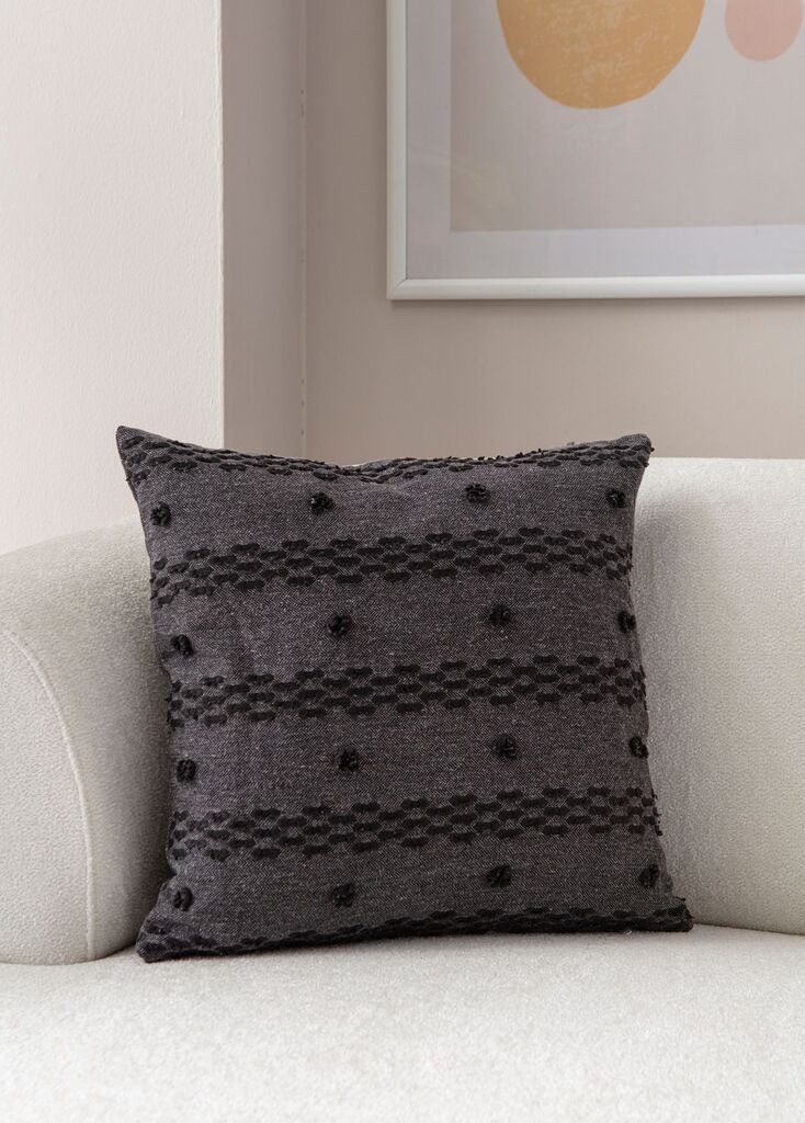 Aberto Design Dekorativna jastučnica Tuffet, 43x43 cm, Crna