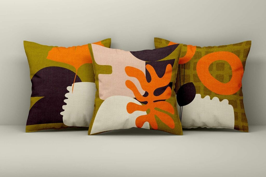 Aberto Design Set dekorativnih jastučnica Asr_plw25-4, 43x43 cm, 3 komada, Šarena