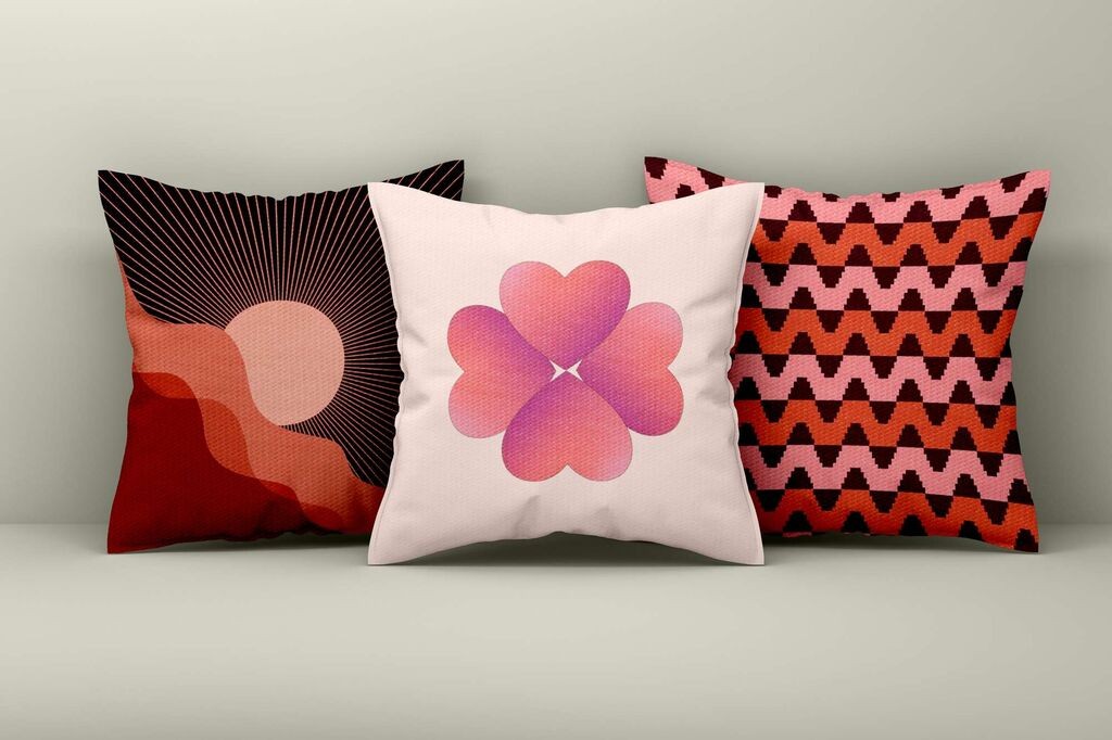 Aberto Design Set dekorativnih jastučnica Asr_plw25-27, 43x43 cm, 3 komada, Šarena