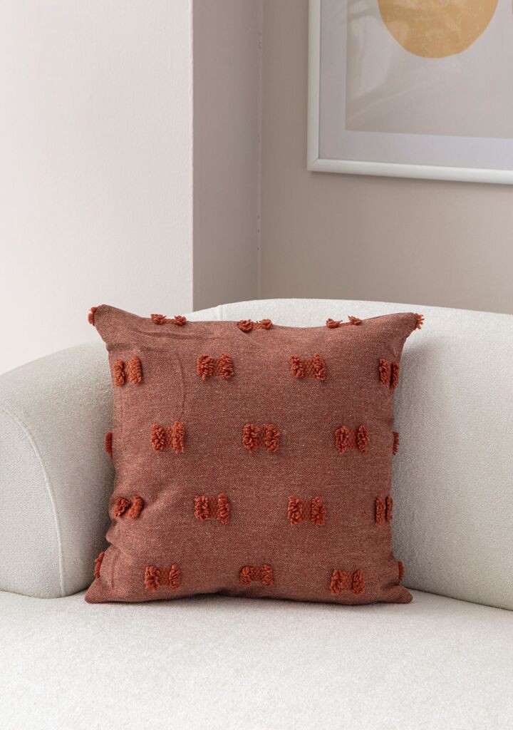 Aberto Design Dekorativna jastučnica Tuffet, 43x43 cm, Terakota