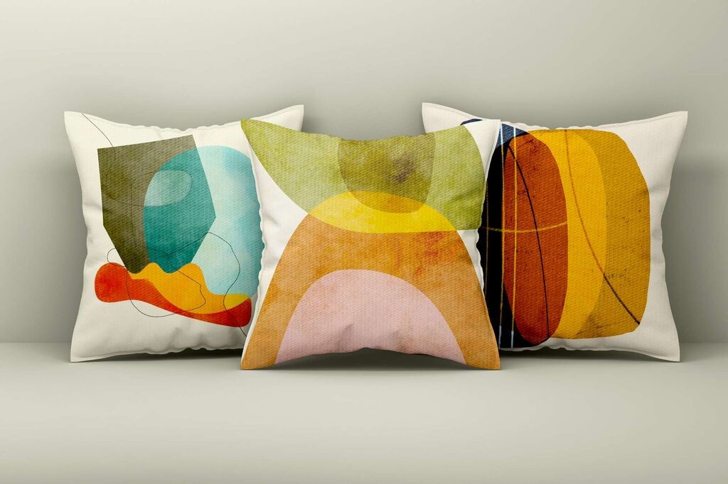 Aberto Design Set dekorativnih jastučnica Asr_plw25-38, 43x43 cm, 3 komada, Šarena