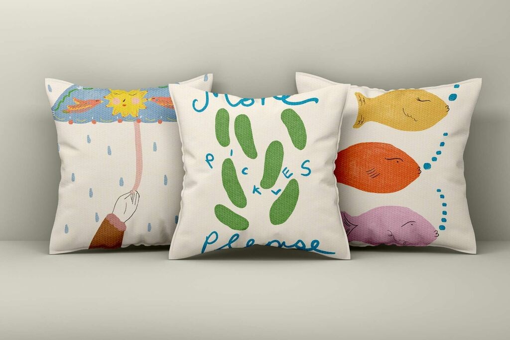 Aberto Design Set dekorativnih jastučnica Asr_plw25-7, 43x43 cm, 3 komada, Šarena