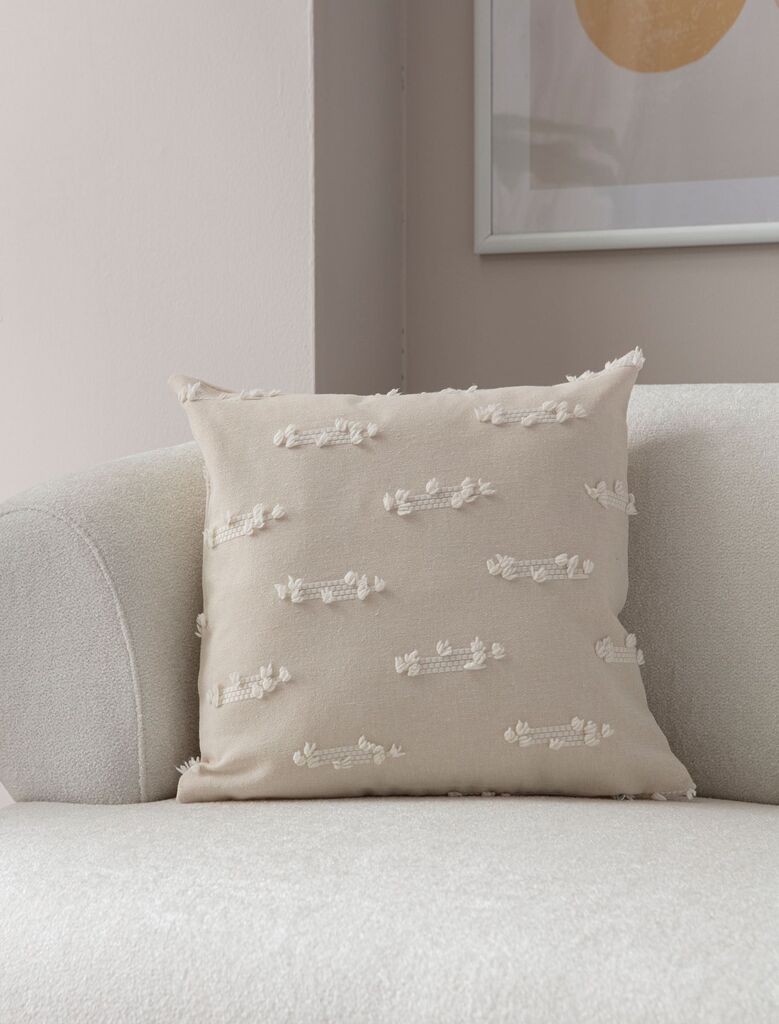 Aberto Design Dekorativna jastučnica Tuffet, 43x43 cm, Krem