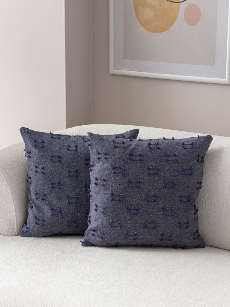 Aberto Design Set dekorativnih jastučnica Tuffet, 43x43 cm, 2 komada, Plava