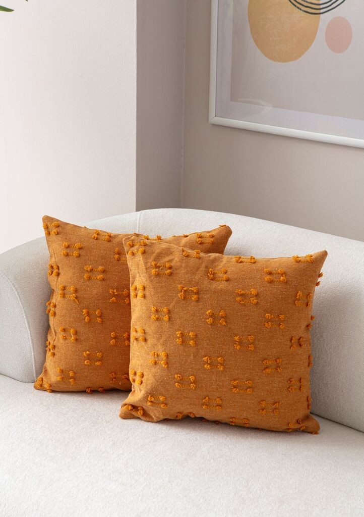 Aberto Design Set dekorativnih jastučnica Tuffet, 43x43 cm, 2 komada, Narandžasta