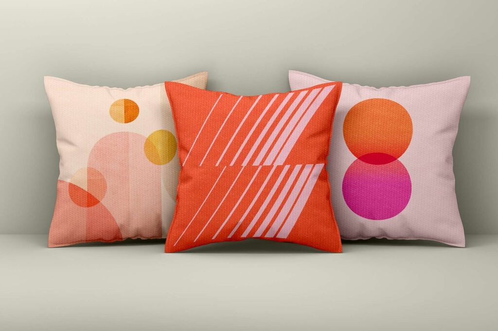 Aberto Design Set dekorativnih jastučnica Asr_plw25-24, 43x43 cm, 3 komada, Šarena