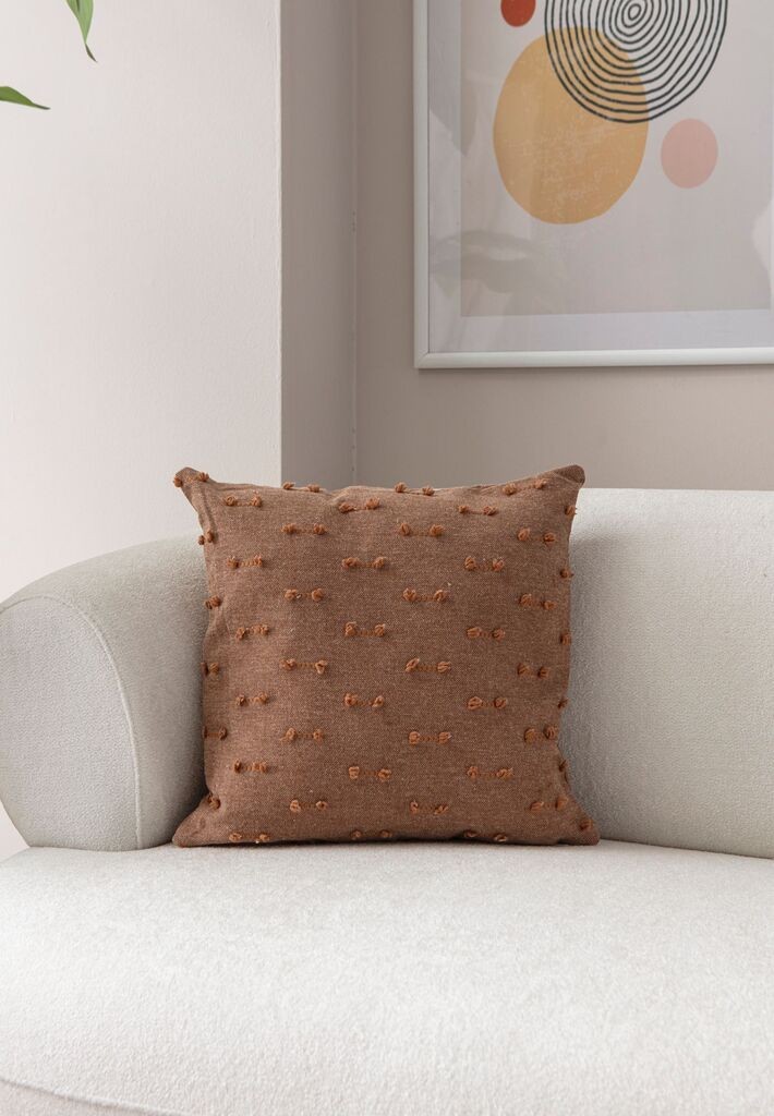 Aberto Design Dekorativna jastučnica Tuffet, 43x43 cm, Braon