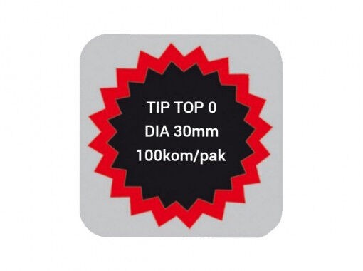 Tip top Flekice za krpljenje "0", 30 mm, 100 komada